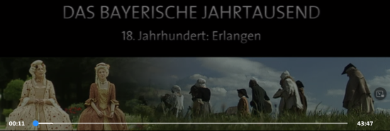 Screenshot ARD Dokumentation Hugenotten nach Erlangen